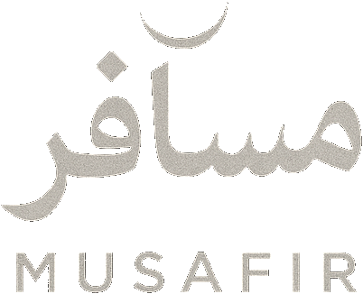 Musafir logo in Arabic and English